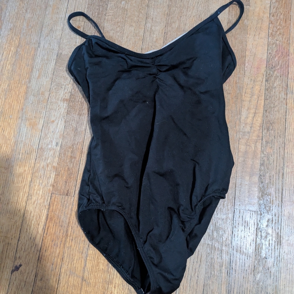Motionwear Black Nylon Spandex Bodysuit
